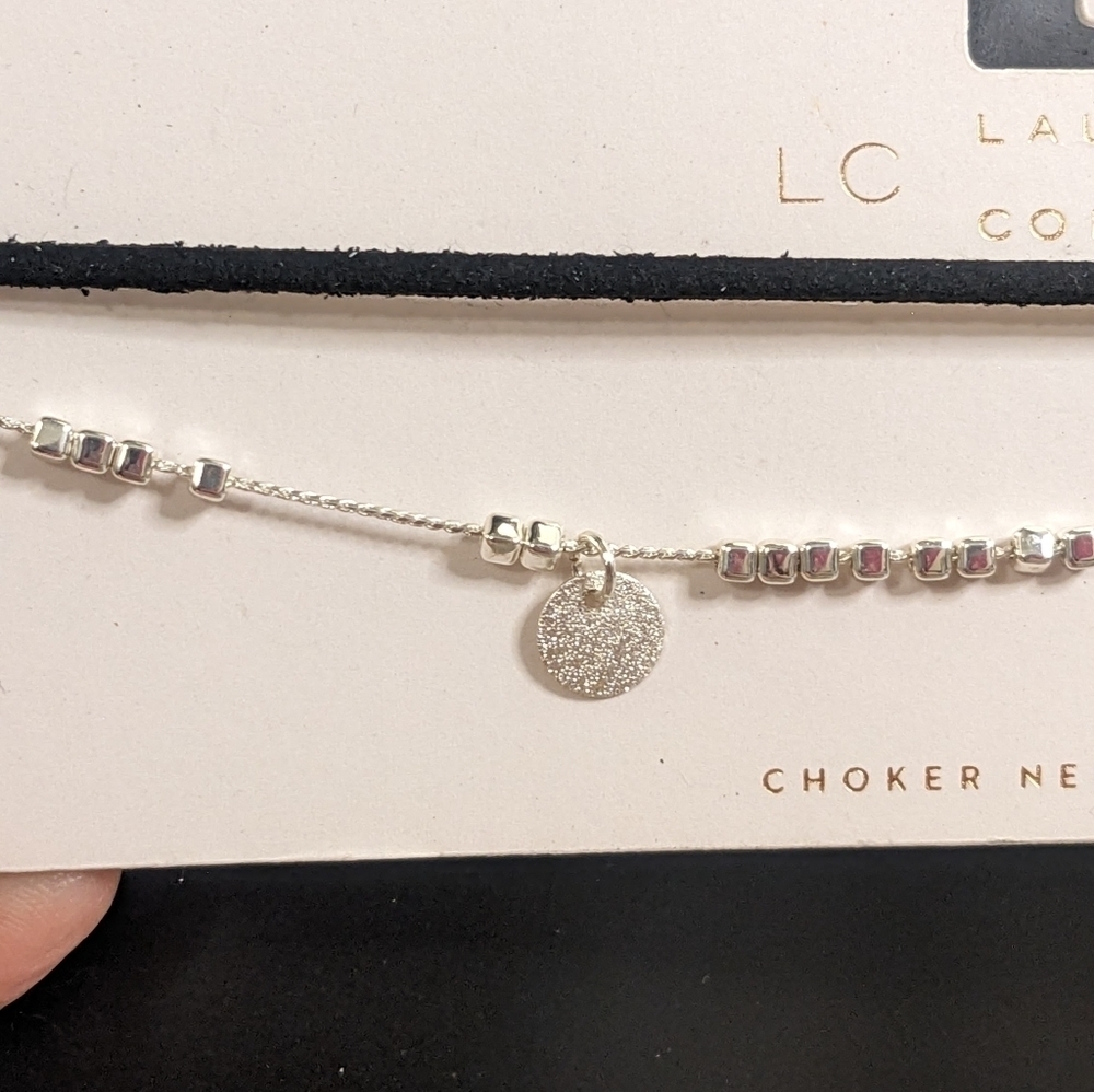 Lauren Conrad‎ Leather and Silver Choker